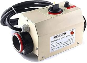 High Power 3KW Swimming Pool Heater, 220V- 240V Automatic Water Heater Thermostat for Swimming Pool, Adjustable SPA Bath Above Ground Pool Heater, Electric Hot Tub Heater