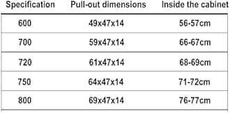 IMPREC Slide Pull Out Drawers, Double Tier Roll Out Wire Basket Drawers Kitchen Cabinet Slide Out Storage Pot And Pan For Kitchen (Color : Noir, Size : 720)