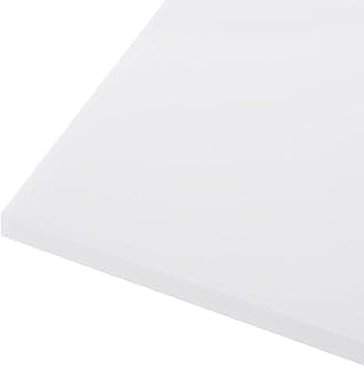 24" x 6" x 1/4" HDPE Plastic Sheet, High Density Polyethylene Sheet Cutting Board White Solid Block, [for DIY, Home Floor]