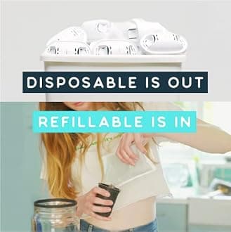 Phox Glass Alkaline 2.2L Water Filter Jug, Increases pH, Adds Magnesium and Alkalinity, Filtered Mineral Rich Water, Refillable Eco Cartridge, BPA Free