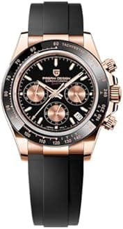 Pagani Design Men's Luxury Chronograph Watch Japanese VK67 Quartz Movement Analog Watch for Men with Sapphire Glass, 100M Waterproof & Luminous Hands