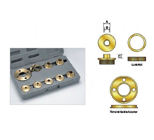 Kempston 99000 10 pcs Solid Brass Template Guide Kit with Adaptor