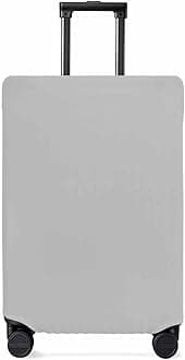 Minimalist Gray Solid Travel Luggage Cover, Modern Art Anti-scratch Travel Suitcase Protector Covers, Washable Elastic Baggage Covers Fit 22-25 Inch Carry on Luggage