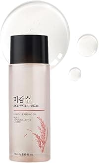 Rice water bright light Cleansing Oil with Rice Water to Brighten the Skin | Korean Make-Up Remover, For Lips, Eyes and Face, Removes Waterproof makeup, 55ML