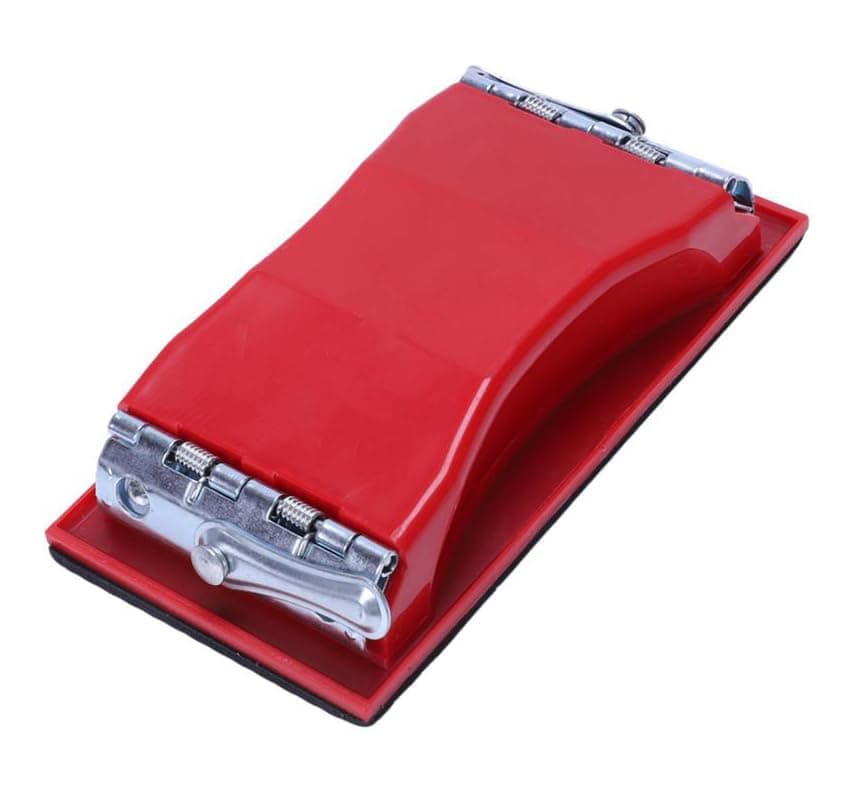 Inditrust 1pc Plastic Hand Sanding Block with Clip on Fitting Sanding, Block Sander Pad for Wood Glasses Car Furniture Finishing Sanding Sheets Holder Clamp