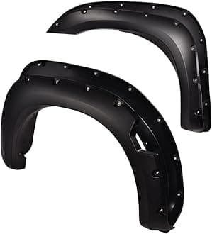 - PIT66 Fender Flares, Compatible with 2004-2015 Nissan Titan (Only Fits Titan Without Bedside Lockbox), Paintable Smooth Matte Black Pocket Riveted Style Wheel Flares Set, 4 Piece