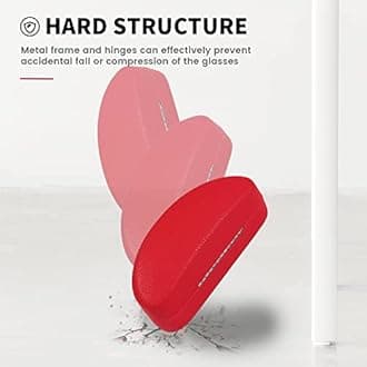 molshine Hard Shell Sunglasses Case,PU Leather Classic Large Glasses Case for Women Men Lady