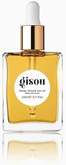 Gisou Honey Infused Hair Oil Mini - Hydrating & Frizz Control Treatment with Mirsalehi Honey, Adds Shine & Heat Protectant for All Hair Types, 0.7 Fl Oz