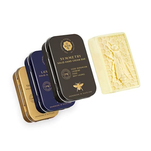 Moisturising Solid Hand Cream Bars | For Dry & Sensitive Hands Queen Bee, Luxury No.1, Symmetry | Natural Hand Cream | No Sticky Residue | Luxury Gift | Cruelty Free | Edinburgh Skincare Company