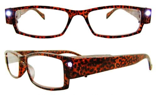 Seymours LED Lighted Reading Glasses (+2.00, Leopard)