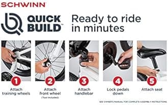 Schwinn Toggle Quick Build Kids Bike, 12-Inch Wheels, Smart Start Steel Frame, Easy Tool-Free Assembly, Blue