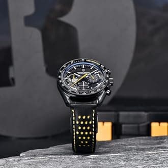 PAGANI DESIGN PD1779 Moon Back Men's Watches Luxury Quartz Watch Men Skeleton Sport Chronograph AR Sapphire Glass Wrist Watch