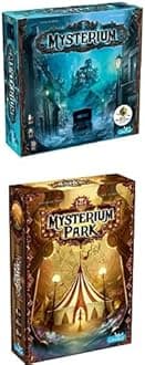 Mysterium and Mysterium Park Board Game Bundle, Includes Mysterium Base Game and Mysterium Park Standalone Game, Cooperative Mystery Game, Horror Game for Adults and Kids, Made by Libellud