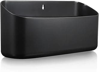 Picowe Magnetic Laundry Storage, Large Lint Holder Bin for Laundry Room, Space-Saving Trash Container Hanging on Dryer, Washer or Wall Mount Trash Bin, M - Black