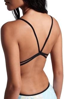 ARENA Womens Performance Women's Light Floral Lace Back Swimsuit