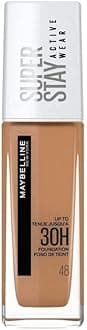 New York Super Stay Active Wear, waterproof foundation with high coverage, long-lasting facial make-up, colour: No. 48 Sun Beige, (Medium to Dark), 1 x 30 ml