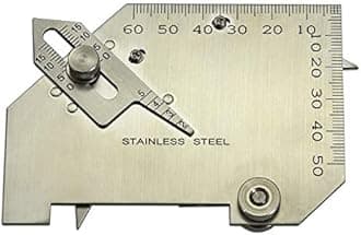 RIVERWELD Bridge Cam Gauge Welding Inspection High-low Misalignment Checks Depth of Undercut or Pitting Fillet Weld Length or Throat Size Angle of Preparation(SK-8 Metric)