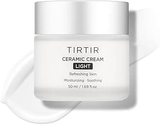 TIRTIR Ceramic Cream Light | Deep moisturizer for Glass Skin, Polyglutamic acid, Centella Asiatica Extract, Skin barrier, Lightweight, Mild, | Nature derived ingredients | Dry skin, Korean skincare