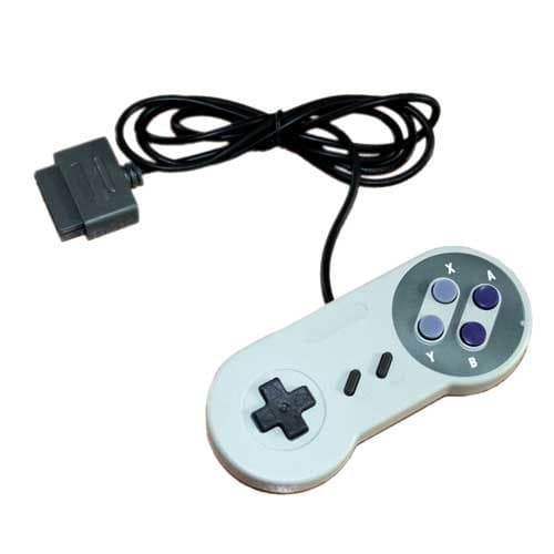 White Wired Classic Controller for Nintendo SNES NES