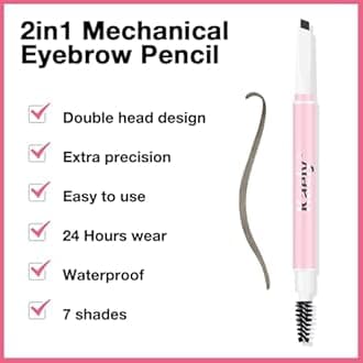 AMY'S DIARY Eyebrow Pencil Retractable Definer, Black brown, Dual-Sided Brow Brush, Fine Tip, Shapes, Defines, Fills Brow Makeup Flapiz Para Cejasills (03#BLACK BROWN)