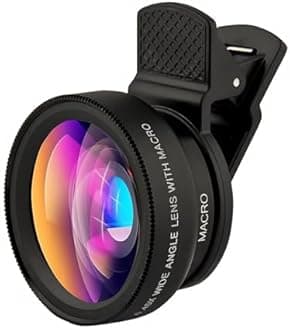 0.45x Macro Lens for Mobile Phone, Clip on Zoom Camera Lense for 15 14 Pro Ma...