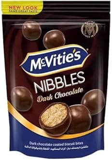 McVitie's Nibbles Is a Golden Baked, Crunchy Biscuit Balls, Covered in Deliciously Smooth 120g (Imported) (Dark)