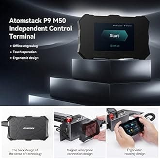 ATOMSTACK P9 M50 Laser Engraver, 50W Laser Engraving Machine Laser Cutter Support Offline Engraving, Fixed-Focus Spot for Metal, Wood, Engraving Area 220 x 250mm