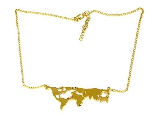 World Map Pendant Necklace