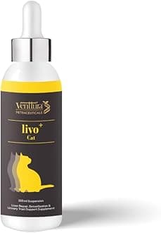 livo+ Cat Supplement | Liver Repair, Detoxification & Urinary Tract Support | Specifically for Cats |Supports Recovery & Recuperation | (100 Ml Suspension)