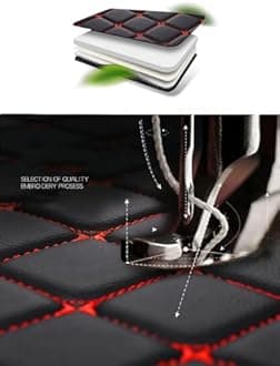 Car Leather Cargo Liners for Nissan Patrol 2012-2025, Full Coverage Rear Trunk Liner Mats Waterproof Anti-Scratch Protector Pad,Black Beige