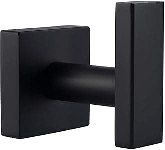 Towel Hook for Bathroom, Stainless Steel Hand Towel Coat Hook for Wall, Matte Black