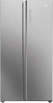 – Haier HSW79F18ANMM American Style Fridge Freezer SBS 90 Series 7, Silver, A Rated