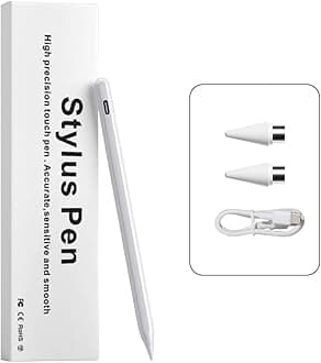 EFAITHFIX Stylus Pen for Touch Screens with Magnetic Design Rechargeable Universal Active Stylus Pen Compatible with iOS/Android/Tablet/Phones/iPad pro/Mini/Air Digital Pencil for Writing and Drawing
