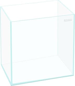 39 Gallon Tall Rimless Aquarium, Ultra Clear Low Iron Large Fish Tank, L19.7×W19.7×H23.6 Glass Thickness 10mm with EVA Foam Leveling Mat