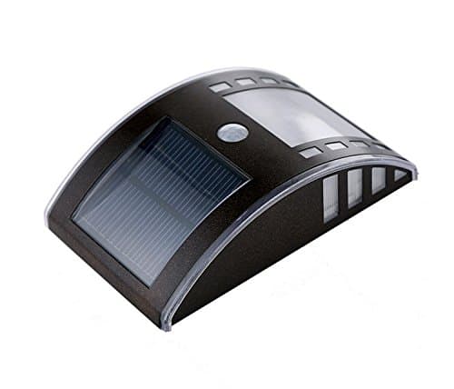 WISTPAD Latest Version Solar Motion Sensor Super Bright LED Wall Mount Path Light for Balcony/Outdoors/Drive Way/Garden/Staircase/Step/Stadium/Wall/ Yard 1857CM Stainless Steel Black, White Color LED