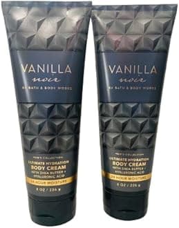 Bath and Body Works Vanilla Noir Body Cream, 8 oz, Pack of 2