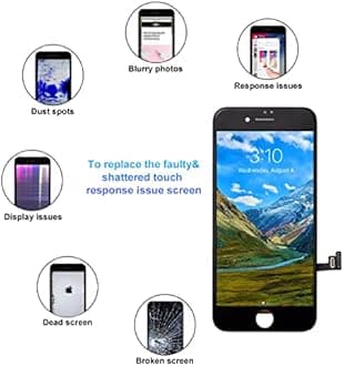 SIMDOG for iPhone 7 Screen Replacement,4.7" LCD Display and 3D Touch Digitizer,with Repair Tools for A1660, A1778, A1779 (Black)