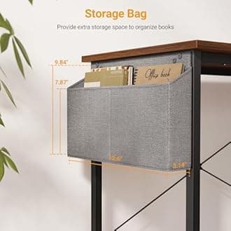 CubiCubi L Shaped Desk, 40" Computer Desk with Reversible Storage Shelves Home Office Corner Desk Study Writing Gaming Table, Brown