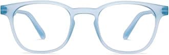 Lenskart | Zero Power Bluecut & Antiglare Computer Eyeglasses | Full Rim Square Shape | As Seen On Shark Tank | For Men & Women | Small | LB E14058-N