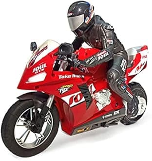 Remote Control Motorcycle, 1/6 Scale 360° Rotating LED Flashlight Motorcycle Toys, High Speed Self Balancing Single Wheel Stunt RC Motorcycle,Best Xmas Gift for Boys and Girls