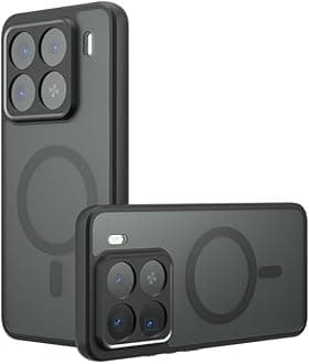 Compatible with Xiaomi 15 Pro Case Cover,Compatible with MagSafe,Compatible with Xiaomi 15 Pro Built-in Magnetic Anti-Shock Cell Phone Case Black