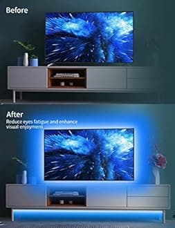 Daymeet LED Lights for TV, 13.1ft TV Led Backlight for 50-55 inch USB TV Led Light Strip RGB Color Changing Led TV Lights with Remote Music Sync Bluetooth APP Control for Computer, Bedroom PC