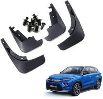 Autokaar OE Type/Box Type Car Mud Flap for Toyota Urban Cruiser Hyryder, Black