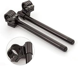 51mm 7/8" Motorcycle Aluminum CNC Riser Fork Tube Clip On Handlebar Replaceable Compatible with Universal Bike Cafe Racer