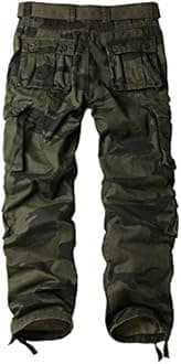 AKARMY Men's Camo Cargo Work Pants Cotton Military Army Casual Tactical Wild Combat Pants with 8 Pockets