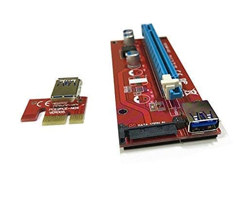 DKEY Riser USB v007-s Ver. SATA - USB 3.0 PCI-E 1 X To 16 X Extension Cable for Bitcoin Mining Rig and other V007-S