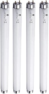 Bluex Bulbs 4 Pack Bug Zapper Replacement Lamp Bulb Light Tube 10W for 20W Electronic Bug Zapper T8 Fluorescent Light Tube Replacement Bulb for Bug Zapper