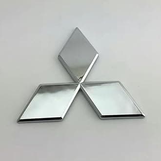 Car Emblem for Mitsubishi L200 Club,ABS Logo Automotive Front and Rear 3D Badge Car Decoration Styling Accessories,Silver-M