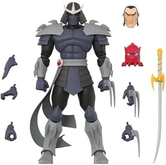 ULTIMATES! Teenage Mutant Ninja Turtles Shredder - 7" TMNT Action Figure with Accessories - Classic Cartoon Collectibles and Retro Toys