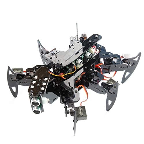 Adeept Hexapod Spider Robot Kit Compatible with Arduino Android APP and Python GUI, Spider Walking Crawling Robot, Self-stabilizing Based on MPU6050 Gyro Sensor, STEAM Robotics Kit with PDF Manual